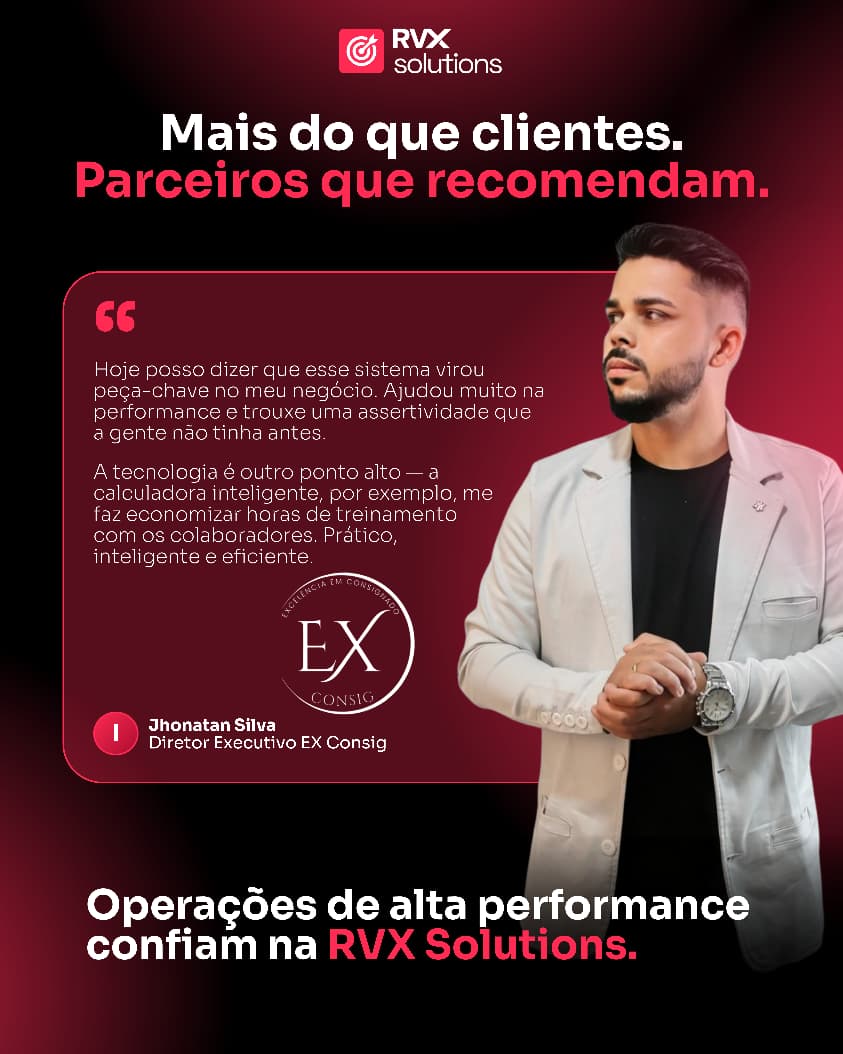 RVX CRM - Plataforma completa para correspondentes bancários